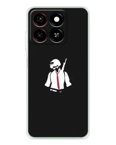Чохол для ZTE Blade A35 з картинкою «PUBG — силует воїна»