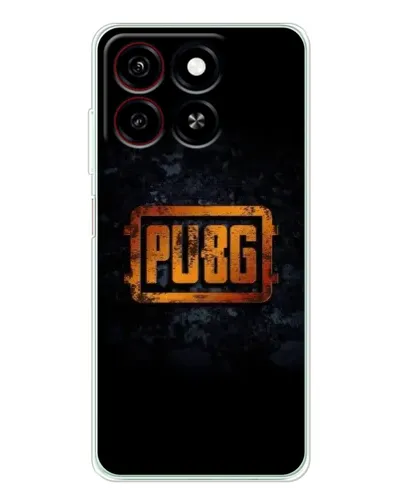 Чохол для ZTE Blade A35 з картинкою «PUBG — золотий логотип»