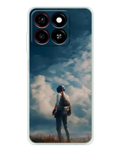 Чохол для ZTE Blade A35 з картинкою «Герой PUBG на скелі»