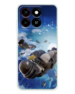 Чохол для ZTE Blade A35 з картинкою «Десант PUBG — стрибок»