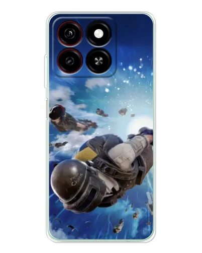 Чохол для ZTE Blade A35 з картинкою «Десант PUBG — стрибок»
