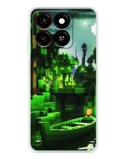 Чохол для ZTE Blade A35 з картинкою «Minecraft лісовий пейзаж»