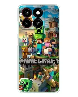 Чохол для ZTE Blade A35 з картинкою «Замок Minecraft»