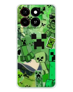 Чохол для ZTE Blade A35 з картинкою «Кріпери Minecraft»