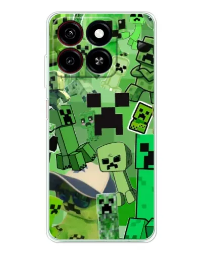 Чохол для ZTE Blade A35 з картинкою «Кріпери Minecraft»