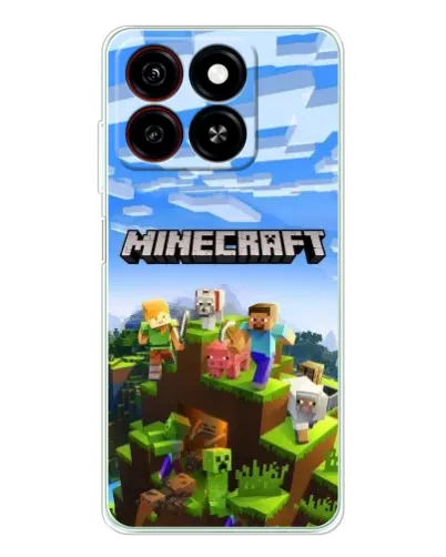 Чохол для ZTE Blade A35 з картинкою «Minecraft класичний світ»
