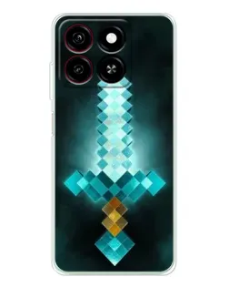 Чохол для ZTE Blade A35 з картинкою «Алмазний меч неон»