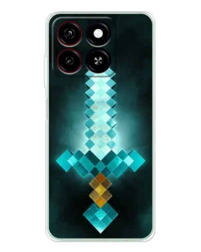 Чохол для ZTE Blade A35 з картинкою «Алмазний меч неон»
