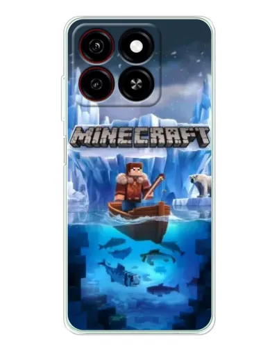 Чохол для ZTE Blade A35 з картинкою «Minecraft льодянийсвіт»