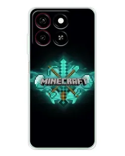 Чохол для ZTE Blade A35 з картинкою «Minecraft Diamond лого»