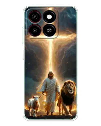 Чехол для ZTE Blade A35 с картинкой «Лев Иуды и Свет» Чехол для ZTE Blade A35 с картинкой «Лев Иуды и Свет»