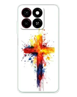 Чехол для ZTE Blade A35 с картинкой «Акварельный крест» Чехол для ZTE Blade A35 с картинкой «Акварельный крест»