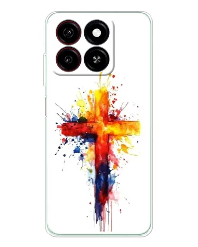 Чехол для ZTE Blade A35 с картинкой «Акварельный крест» Чехол для ZTE Blade A35 с картинкой «Акварельный крест»