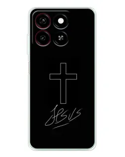 Чехол для ZTE Blade A35 с картинкой «Графический крест Jesus» Чехол для ZTE Blade A35 с картинкой «Графический крест Jesus»