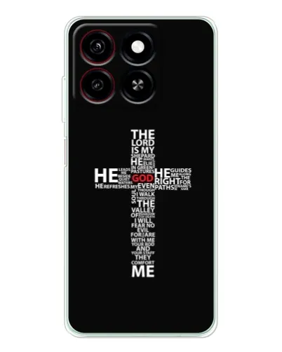 Чехол для ZTE Blade A35 с картинкой «Текстовый крест» Чехол для ZTE Blade A35 с картинкой «Текстовый крест»