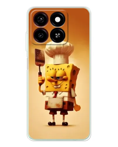 Чохол для ZTE Blade A35 з картинкою «Губка Боб кухар»