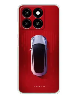 Чехол для ZTE Blade A35 с картинкой «Tesla Top View»