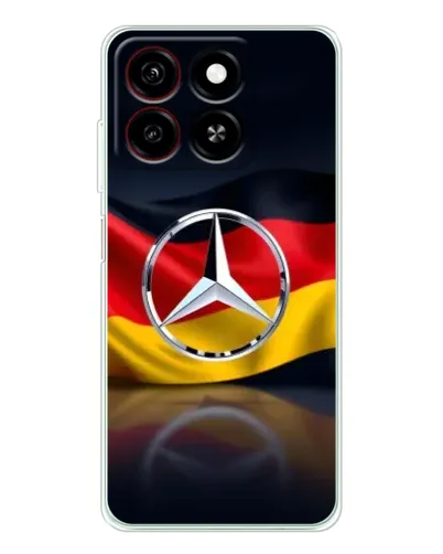 Чехол для ZTE Blade A35 с картинкой «Mercedes — флаг Германии»