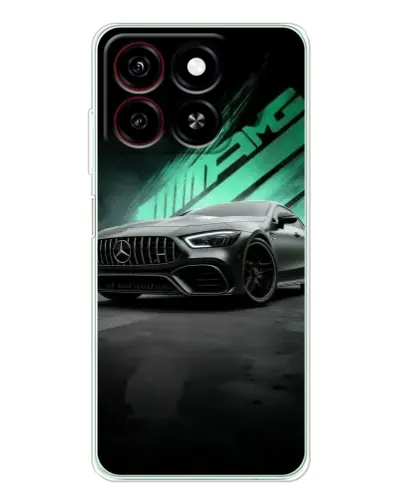 Чехол для ZTE Blade A35 с картинкой «Темный Mercedes AMG»