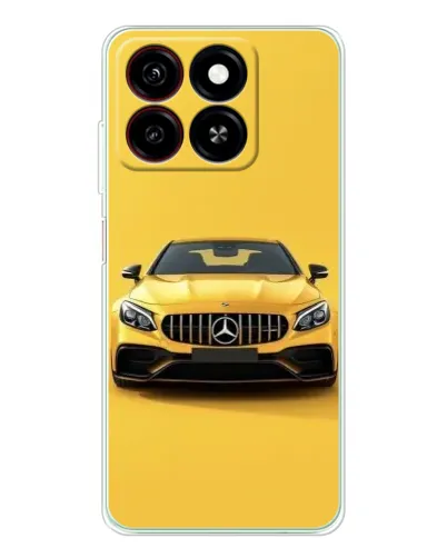 Чехол для ZTE Blade A35 с картинкой «Желтый Mercedes GT»