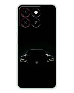 Чехол для ZTE Blade A35 с картинкой «Mercedes — силуэт авто» Чехол для ZTE Blade A35 с картинкой «Mercedes — силуэт авто»
