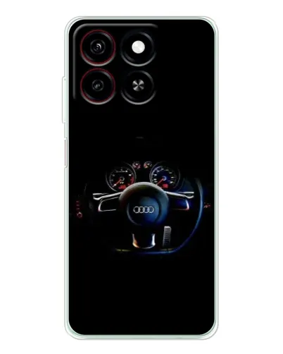Чехол для ZTE Blade A35 с картинкой «Салон Audi — руль»