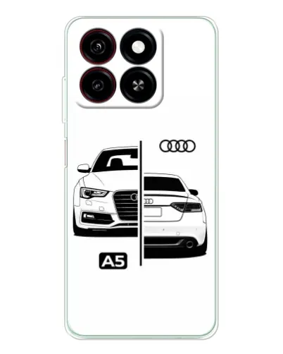 Чехол для ZTE Blade A35 с картинкой «Audi — контрастный дизайн»