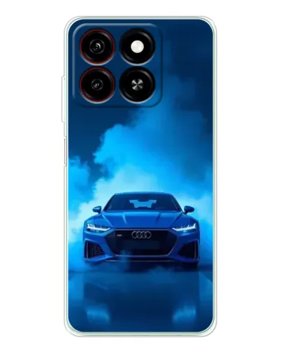 Чехол для ZTE Blade A35 с картинкой «Audi — голубая энергия»