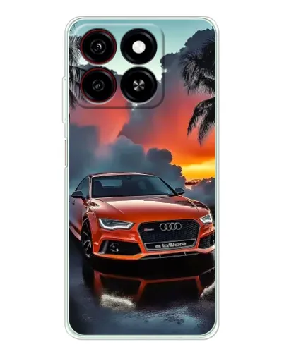 Чехол для ZTE Blade A35 с картинкой «Audi — закат»