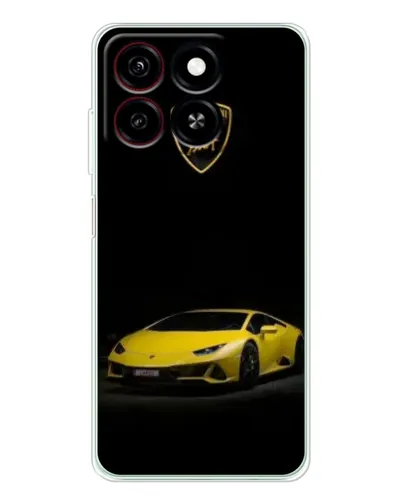 Чехол для ZTE Blade A35 с картинкой «Lamborghini желтый акцент»