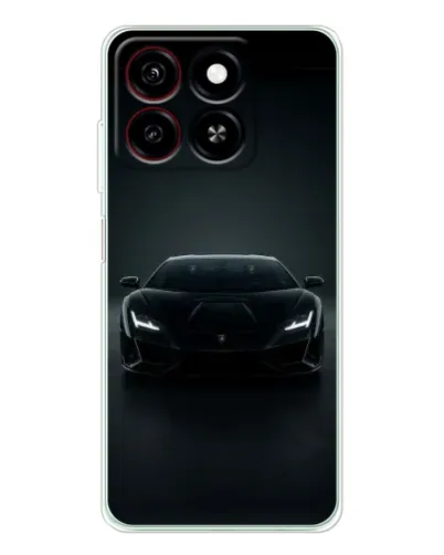 Чехол для ZTE Blade A35 с картинкой «Черный Lamborghini Aventador»