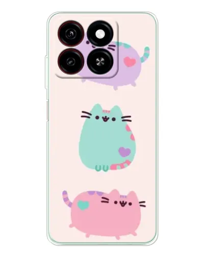 Чехол для ZTE Blade A35 с картинкой «Pusheen трио» Чехол для ZTE Blade A35 с картинкой «Pusheen трио»