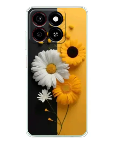 Чехол для ZTE Blade A35 с картинкой «Подсолнух и ромашка»