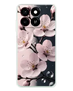 Чехол для ZTE Blade A35 с картинкой «Нежная сакура и капли»