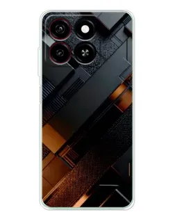 Чехол для ZTE Blade A35 с картинкой «Черные геометрические блоки» Чехол для ZTE Blade A35 с картинкой «Черные геометрические блоки»