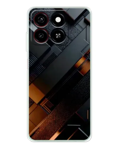 Чохол для ZTE Blade A35 з картинкою «Чорні геометричні блоки» Чохол для ZTE Blade A35 з картинкою «Чорні геометричні блоки»