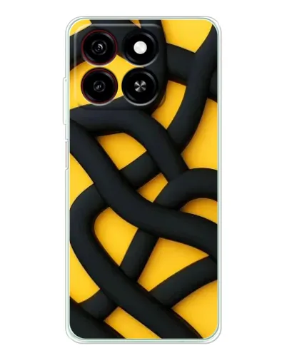 Чохол для ZTE Blade A35 з картинкою «Чорне жовте переплетення» Чохол для ZTE Blade A35 з картинкою «Чорне жовте переплетення»