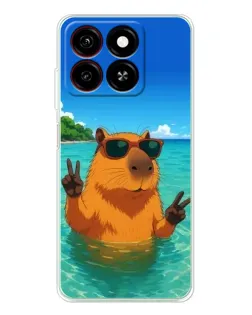 Чохол для ZTE Blade A35 з картинкою «Морська капібара»