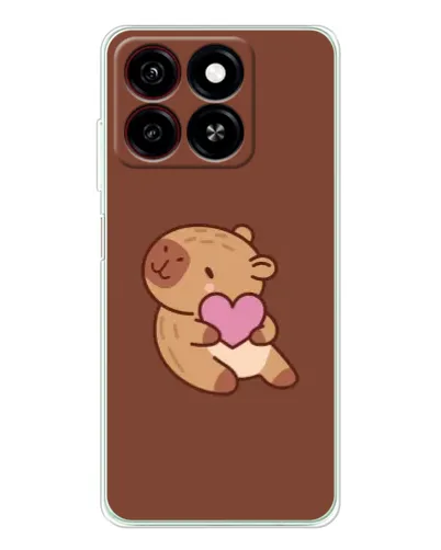 Чохол для ZTE Blade A35 з картинкою «Капібара з серцем» Чохол для ZTE Blade A35 з картинкою «Капібара з серцем»