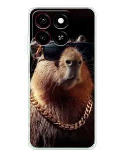 Чохол для ZTE Blade A35 з картинкою «Капібара золотий ланцюг»