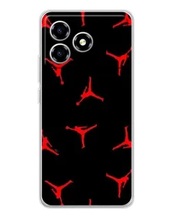 Чехол для ZTE Blade A36 с картинкой «Jordan Red Pattern»
