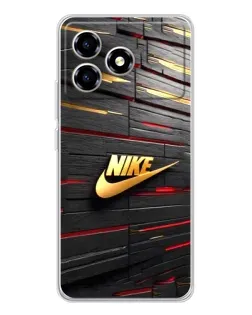 Чохол для ZTE Blade A36 з картинкою «Золотий Nike на металі»