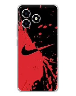 Чохол для ZTE Blade A36 з картинкою «Червоні бризки Nike»