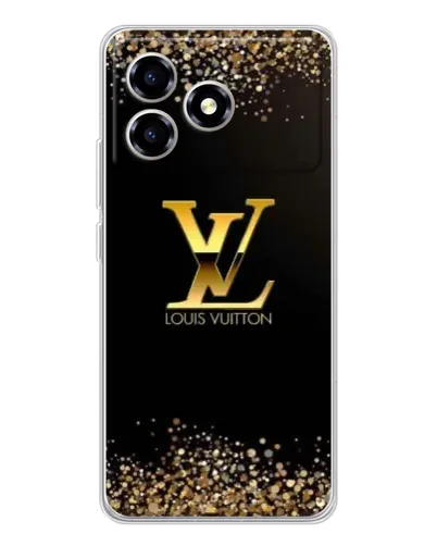 Чехол для ZTE Blade A36 с картинкой «LV — золотые искры»