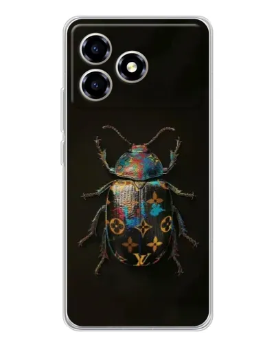 Чехол для ZTE Blade A36 с картинкой «LV — мраморный принт»