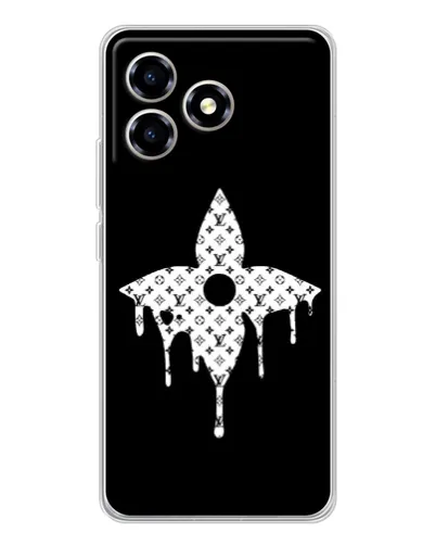 Чехол для ZTE Blade A36 с картинкой «Цветочная монограмма»