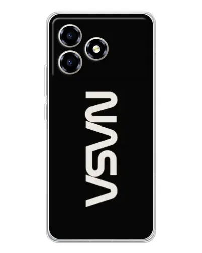 Чехол для ZTE Blade A36 с картинкой «NASA — вертикальный логотип» Чехол для ZTE Blade A36 с картинкой «NASA — вертикальный логотип»