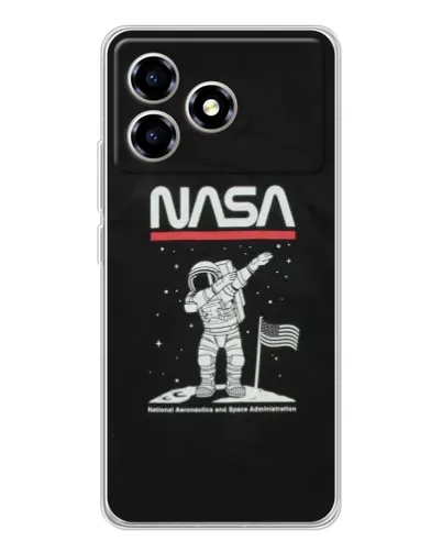 Чехол для ZTE Blade A36 с картинкой «NASA — шагаем по Луне» Чехол для ZTE Blade A36 с картинкой «NASA — шагаем по Луне»