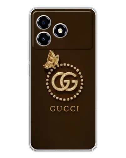 Чехол для ZTE Blade A36 с картинкой «Gucci — золотая бабочка»