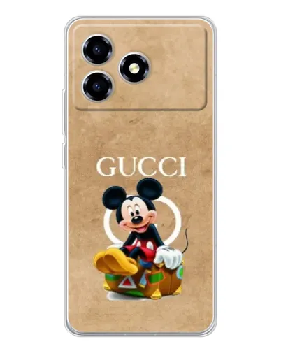 Чехол для ZTE Blade A36 с картинкой «Микки Маус Gucci — крафт»